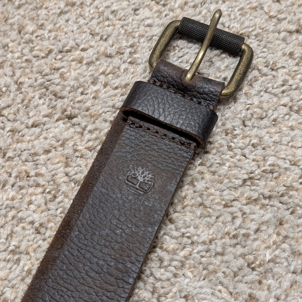 Timberland Brown Leather Belt - Picture 1 of 5